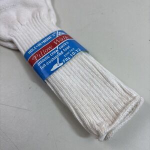 HOLE IN NONE'S Pillow Walk White Athletic Crew Socks 10-12 RARE Vintage Classic